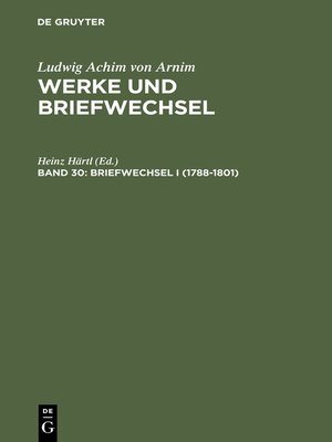 cover image of Briefwechsel I (1788-1801)